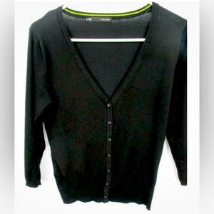 Maurices Black Women Sweater Medium Cardigan